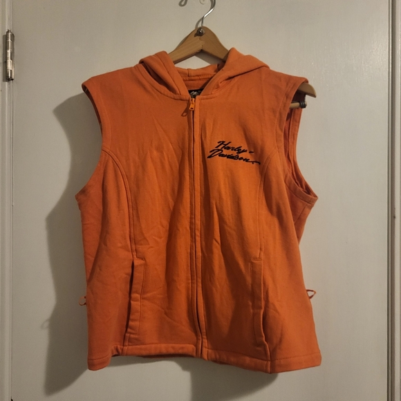 Harley Davidson Jacket and Chaps Set Orange Embroidery Large - Picture 7 of 16